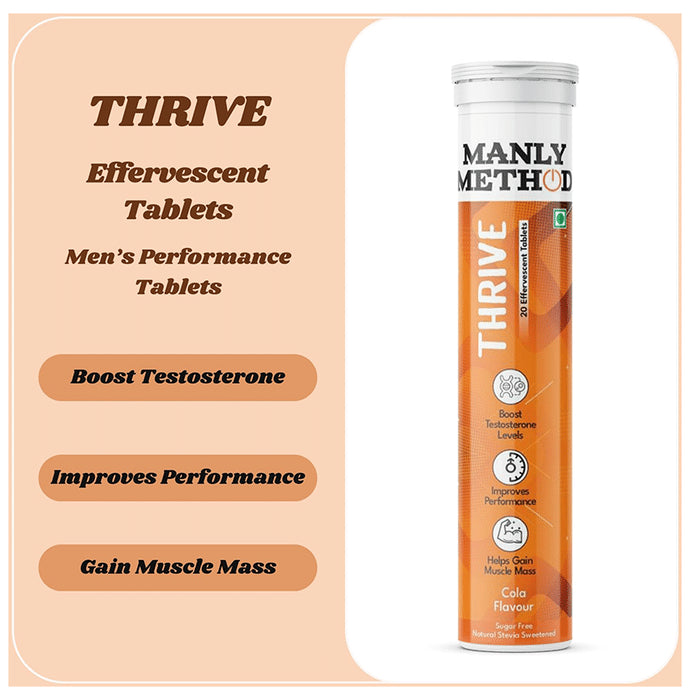 Manly Method Thrive Effervescent Tablet Cola Sugar Free