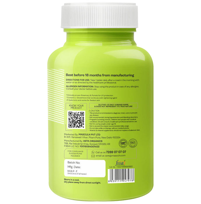 Masculn Glutho+ Mouth Dissolving Tablet