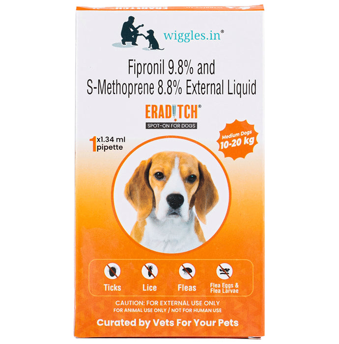 Wiggles Eraditch Spot-On for Dogs 10-20Kg - Classic Derma