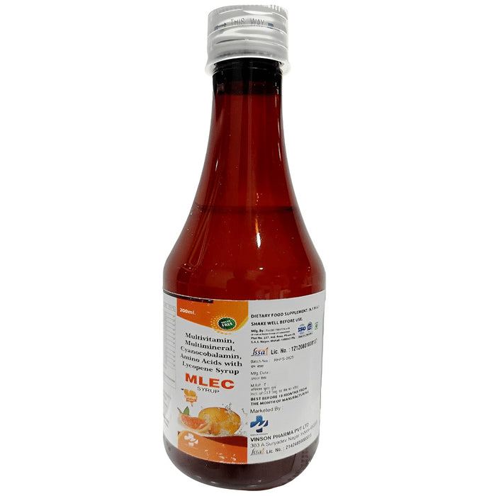 Mlec Syrup Orange Sugar Free