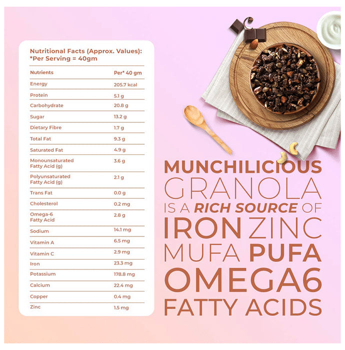Munchilicious Granola Dark Chocolate