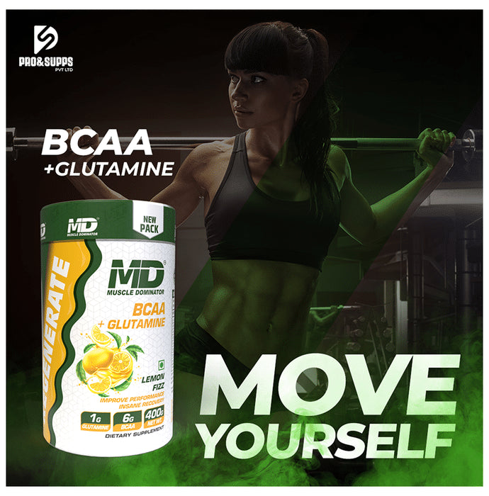 Muscle Dominator BCAA+ Glutamine Powder Lemon Fizz