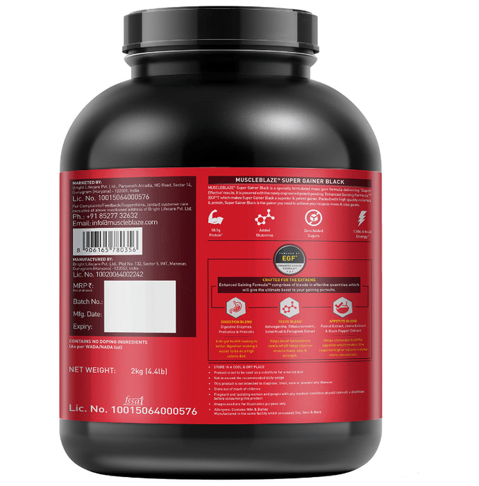 MuscleBlaze Super Gainer Black Powder Mocha Might