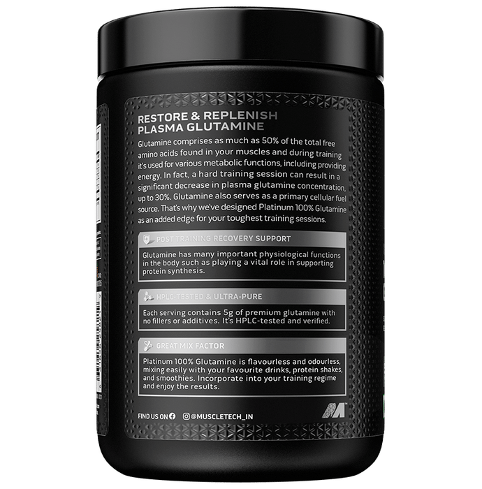 Muscletech Platinum 100% Glutamine Powder Unflavoured