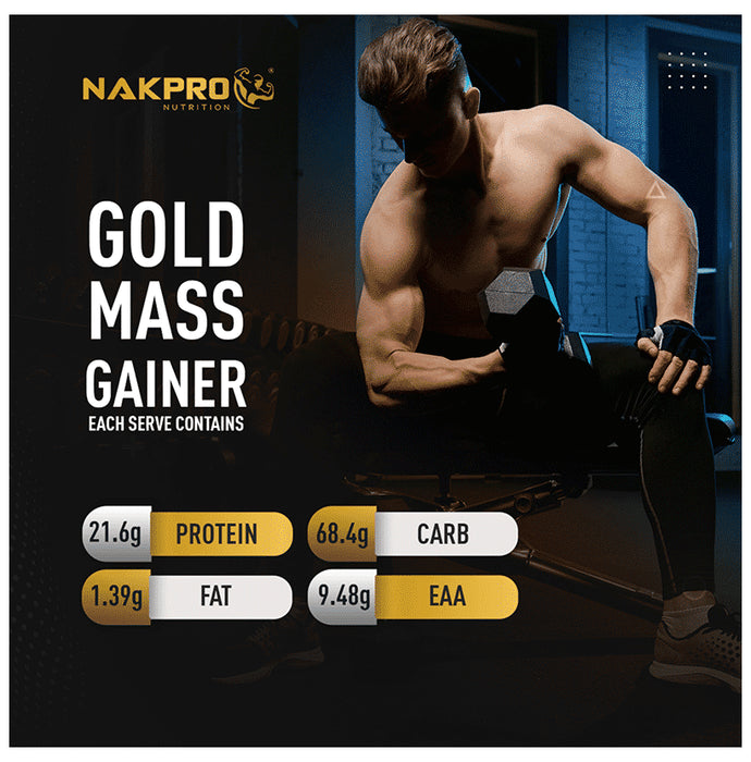 Nakpro Nutrition Gold Mass Gainer Powder Banana