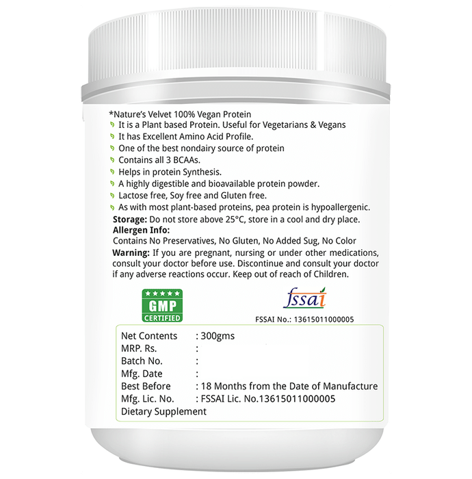 Nature's Velvet 100% Vegan Protein Powder
