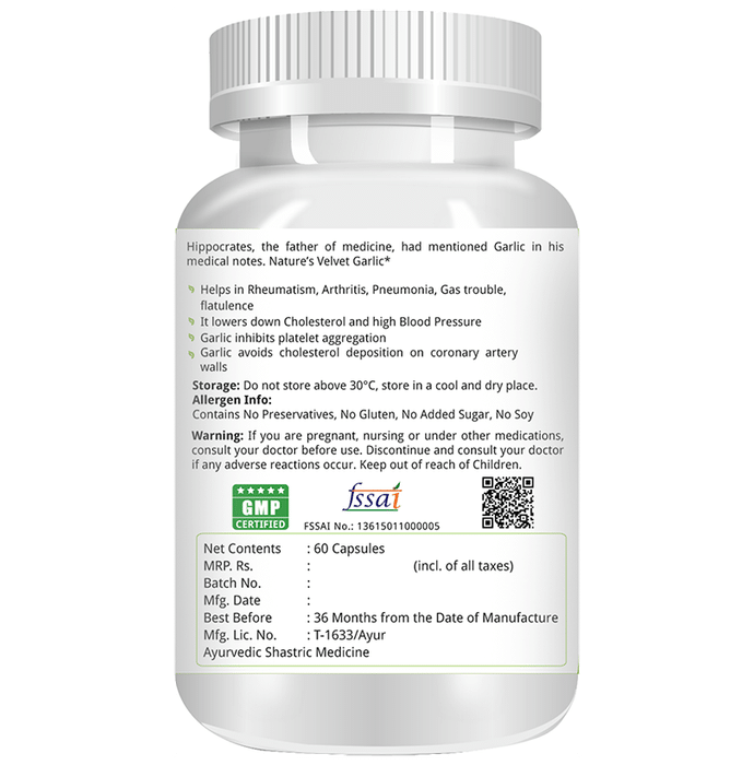 Nature's Velvet Garlic Pure Extract 500mg Capsule