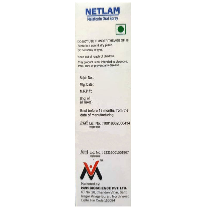 Netlam Melatonin Oral Spray
