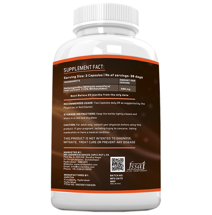 NeuRapid Ashwagandha 500mg Veg Capsule