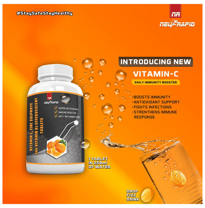 NeuRapid Vitamin C, Zinc Sulphate and Vitamin D3 Effervescent Tablet