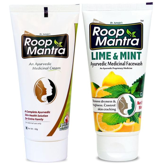 Roop Mantra Combo Pack of Face Cream 60gm & Lime Mint Face Wash 50ml - Classic Derma