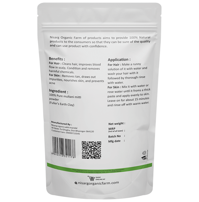 Nisarg Organic Farm Multani Mitti Powder