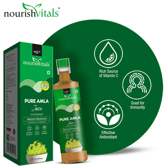 NourishVitals Pure Amla Juice (500ml Each)