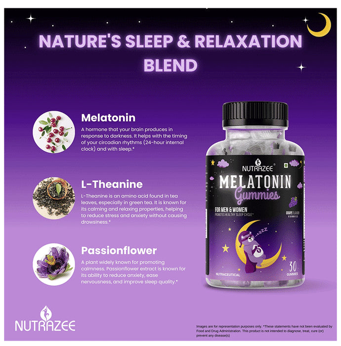 Nutrazee Melatonin Sleep Gummies for Men & Women Gummy