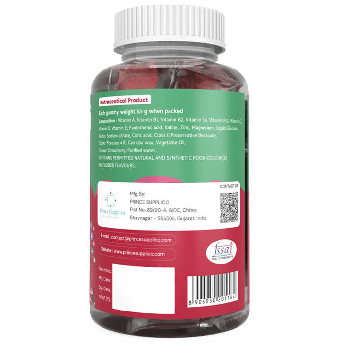 Nutrazoli Immunity Booster Multivitamin Gummies Strawberry