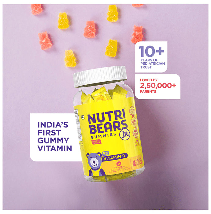 NutriBears Jr. Vitamin D Gummies (30 Each) Lemon
