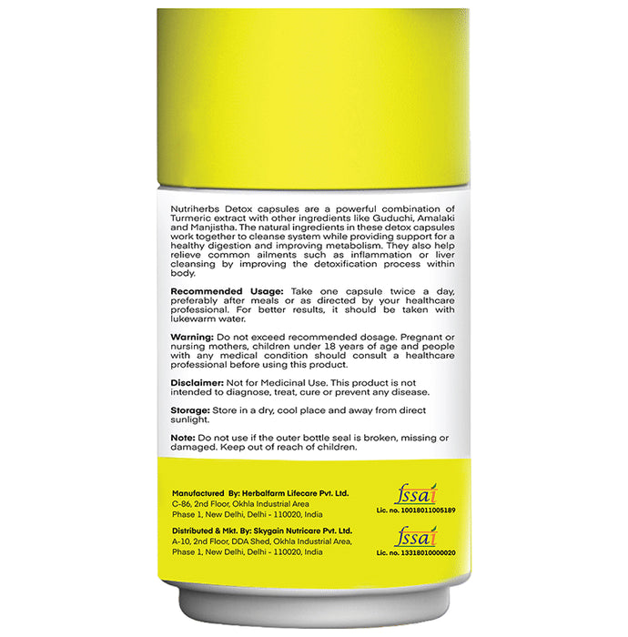 Nutriherbs Detox 800mg Capsule