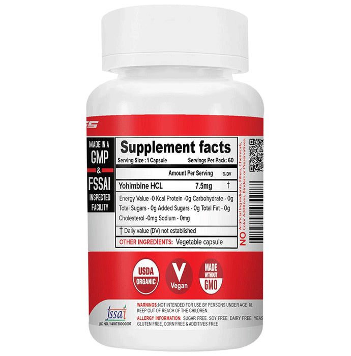 Nutrija Yohimbine HCL 7.5 MG Capsule