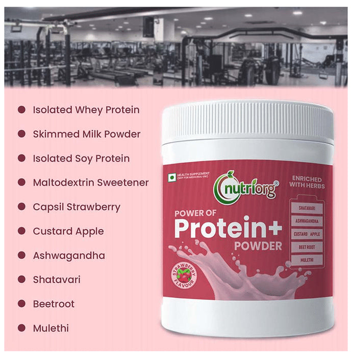 Nutriorg Power of Protein+ Powder Strawberry