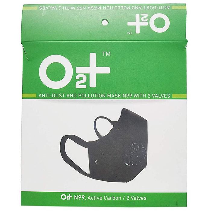 O2+ Electro Reusable Anti Pollution Mask with N99 Active Carbon Grade Filter Small - Classic Derma