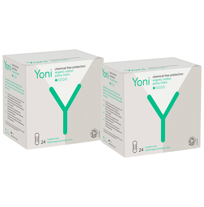 Yoni Organic Cotton Panty Liners (24 Each) - Classic Derma