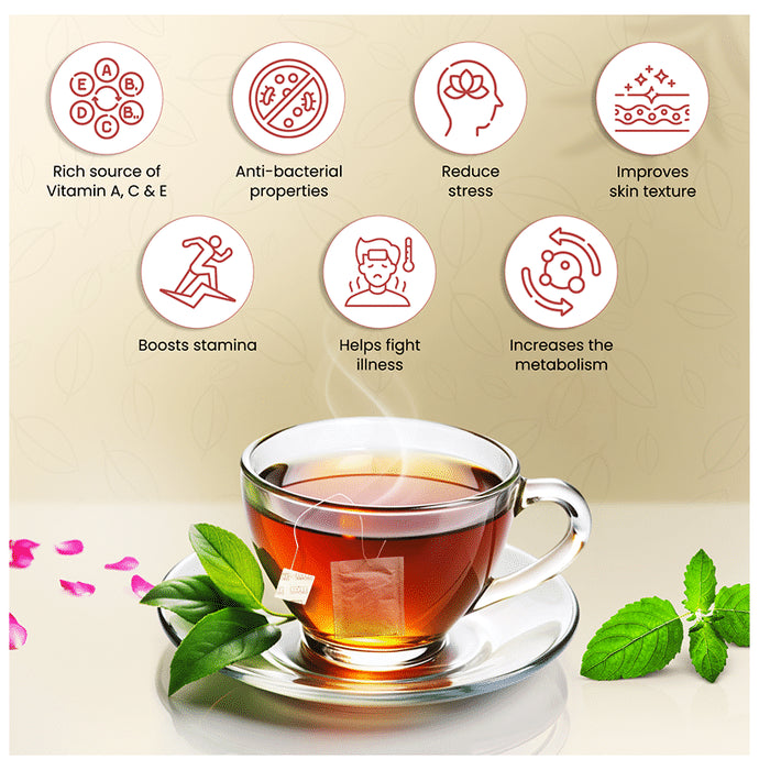 Organic Petals Naturally Sourced Green Tea Bag 2gm (15 Each) Kashmir Kahwa
