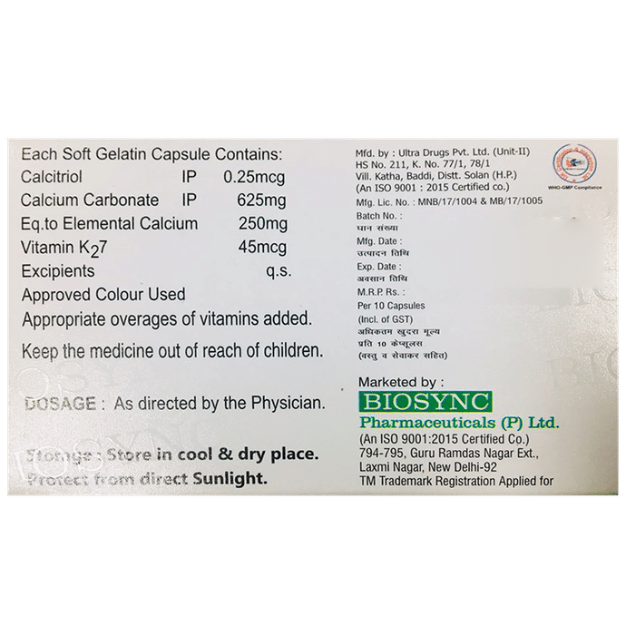 Calive-K27 Soft Gelatin Capsule