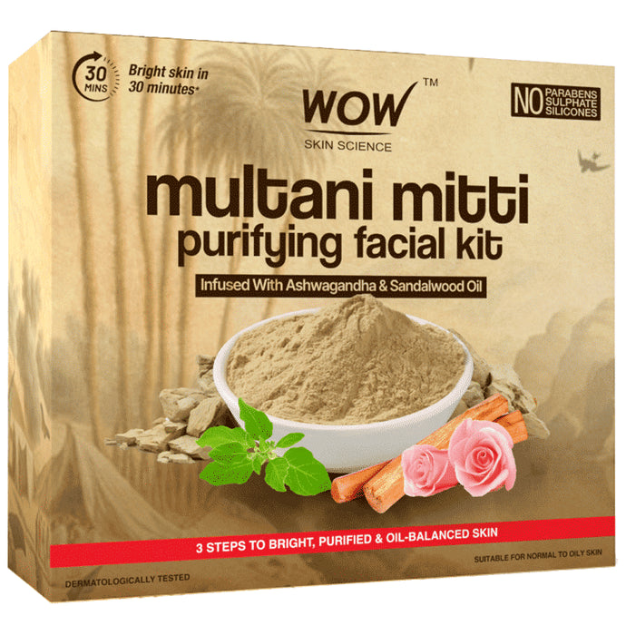 WOW Skin Science Multani Mitti Facial Kit - Classic Derma