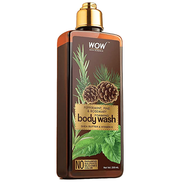 WOW Skin Science Peppermint, Pine & Rosemary Foaming Body Wash - Classic Derma