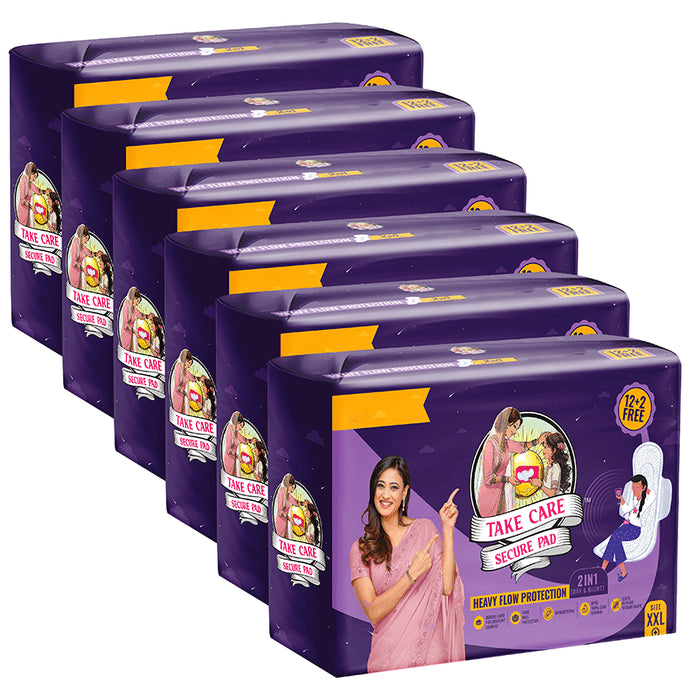 Take Care Heavy Flow Protection Sanitary Pad (14 Each) XXL - Classic Derma