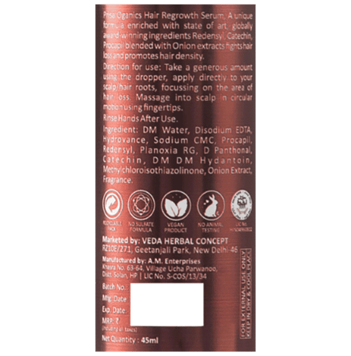 Prisa Organics Hair Regrowth Serum