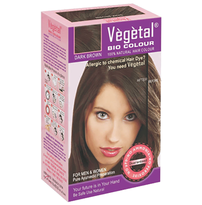 Vegetal Bio Colour Sachet (50gm Each) Dark Brown - Classic Derma