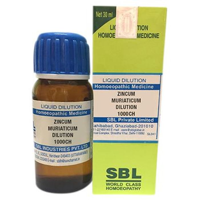 SBL Zincum Muriaticum Dilution 1000 CH - Classic Derma