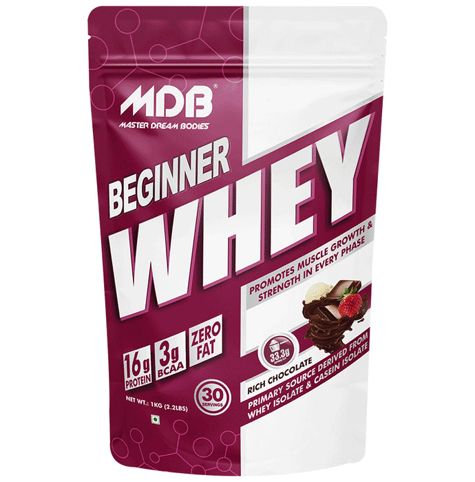 MDB Master Dream Bodies Beginner Protein 16g Whey Isolate Rich Chocolate - Classic Derma