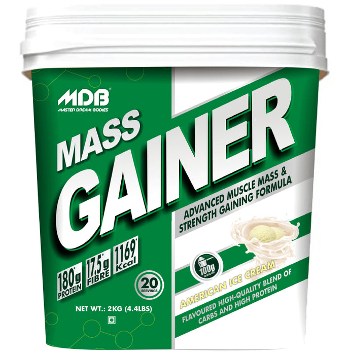 MDB Master Dream Bodies Mass Gainer Powder American Ice Cream - Classic Derma