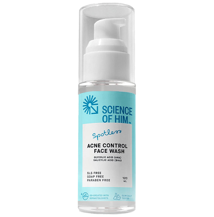 Science Of Him Spotless Acne Control Face Wash - Classic Derma