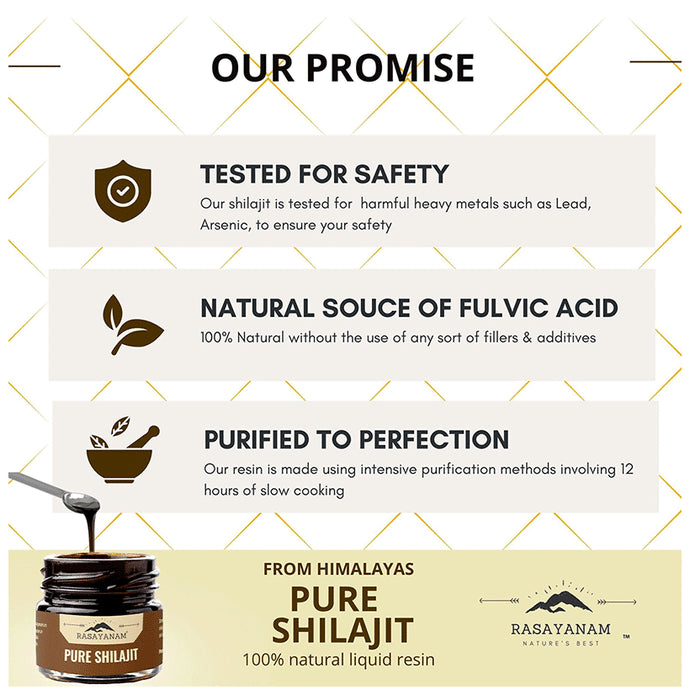 Rasayanam Pure Shilajit with Fulvic Acid & Minerals | For Vigour & Strength