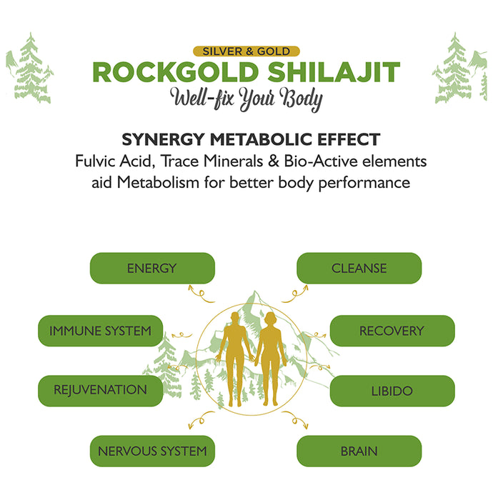 Rock Gold Shilajit Natural Source of Fulvic Acid and Trace Minerals