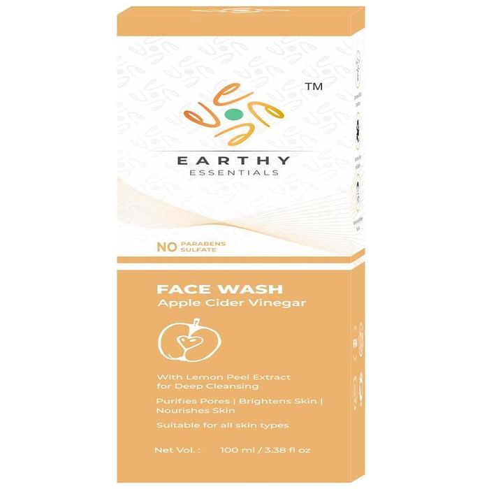 Earthy Essentials Apple Cider Vinegar Face Wash (100ml Each) - Classic Derma