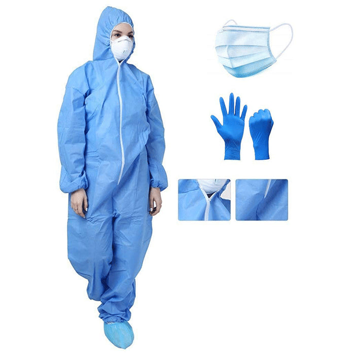 Medi Karma 45 GSM PPE Kit XL Medical Blue - Classic Derma