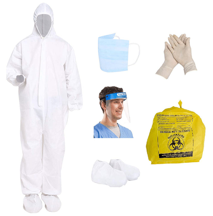 Medi Karma 60 GSM PPE Kit Small White - Classic Derma
