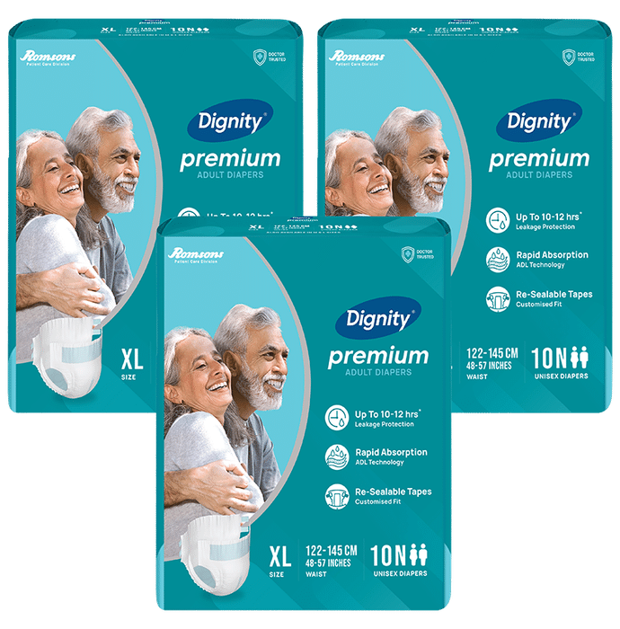 Dignity Premium Adult Diaper (10 Each) XL - Classic Derma