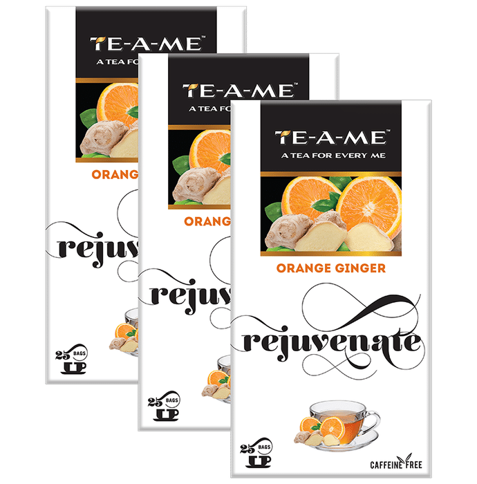 TE-A-ME Orange Ginger Rejuvenate Tea Bags (25 Each) - Classic Derma