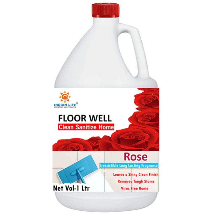 Indian Life Floor Well Surface Cleaner Rose - Classic Derma