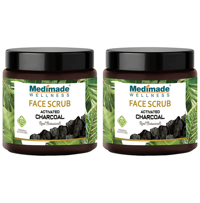 Medimade Wellness Activated Charcoal Face Scrub (100gm Each) - Classic Derma
