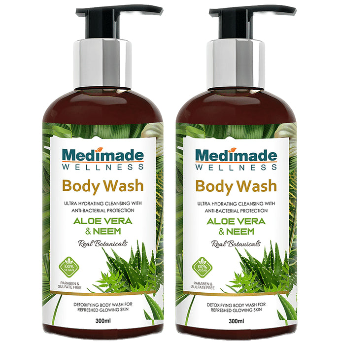 Medimade Wellness Aloe Vera & Neem Body Wash (300ml Each) - Classic Derma