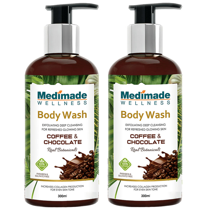 Medimade Wellness Coffee and Chocolate Body Wash (300ml Each) - Classic Derma