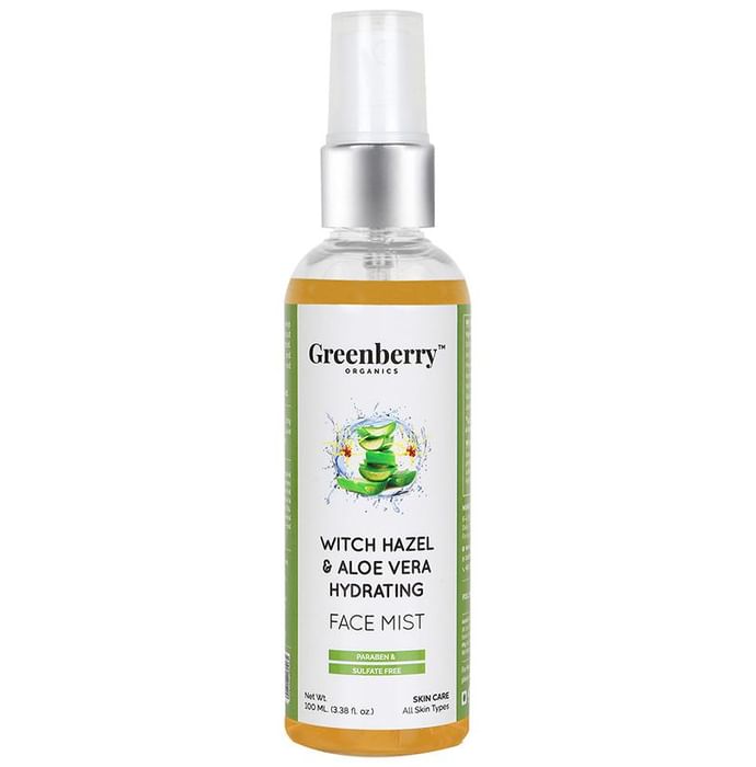 Greenberry Organics Witch Hazel & Aloe Vera Hydrating Face Mist - Classic Derma