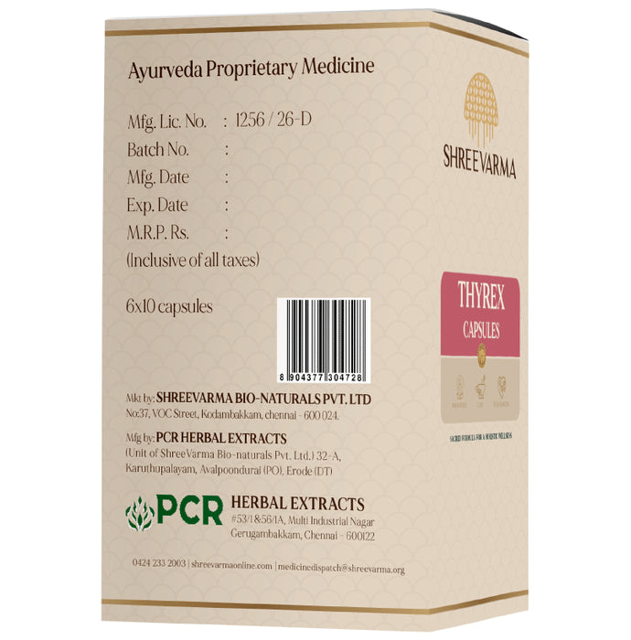 Shree Varma Thyrex Capsule (60 Each)