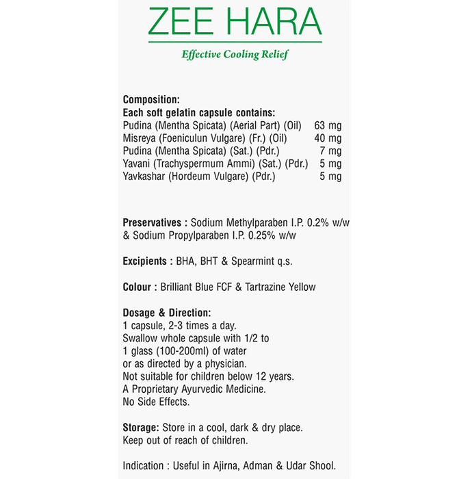 Zee Laboratories Zee Hara Capsule